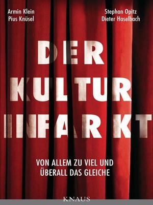 cover image of Der Kulturinfarkt